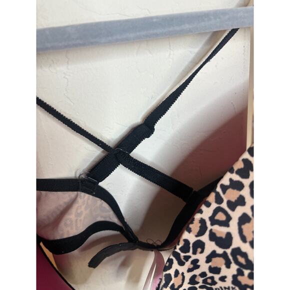 Victoria Secret PINK Animal Print Multiway Bra Underwire Unpadded Size 34DD - Picture 3 of 4